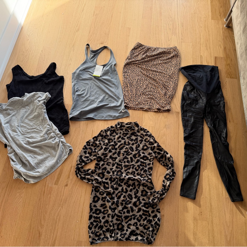 Maternity Clothes Lot - size small. Spanx, Nike, Storq